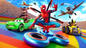 Мультики про Маквина Безумные прыжки с Человеком‑пауком