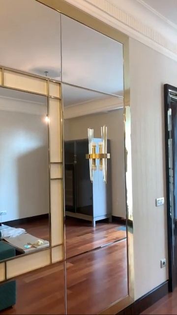 💎 💎 💎 Зеркальное панно в латунном багете ручной работы - Инфинити-Гласс