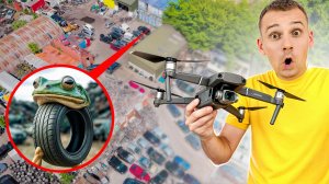 Мой Дрон Заснял Boneca Ambalabu Итальянский Брейнрот на Авто Свалке