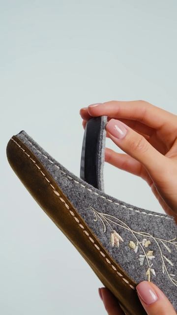 Войлочные тапочки Шалфей