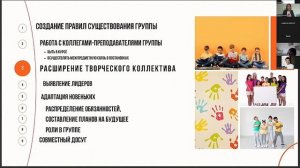«Создание и развитие творческого коллектива» - Мария Евсеева