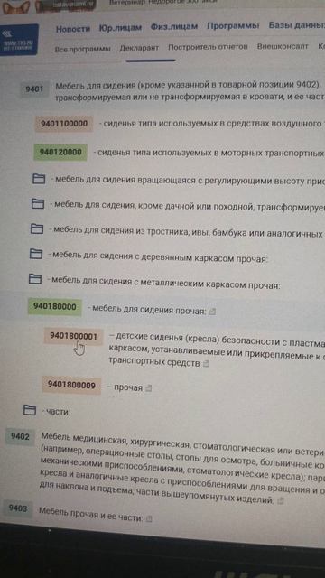 Аналитика для таможенных целей и ВЭД. Бустер детский