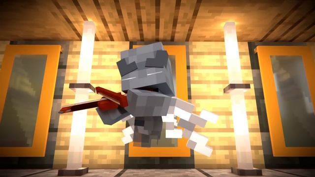 Армия мародеров против армии железных големов, МАЙНКРАФТ АНИМАЦИЯ