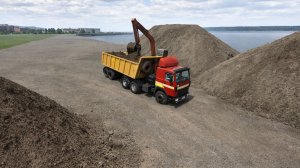 Перевозка песка на МАЗ-6422 - Motor Depot