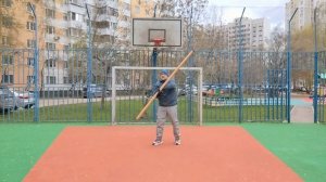 Упражнения с бревном из бука (длина 200 см, вес 2.5 кг, диаметр 5 см)-5