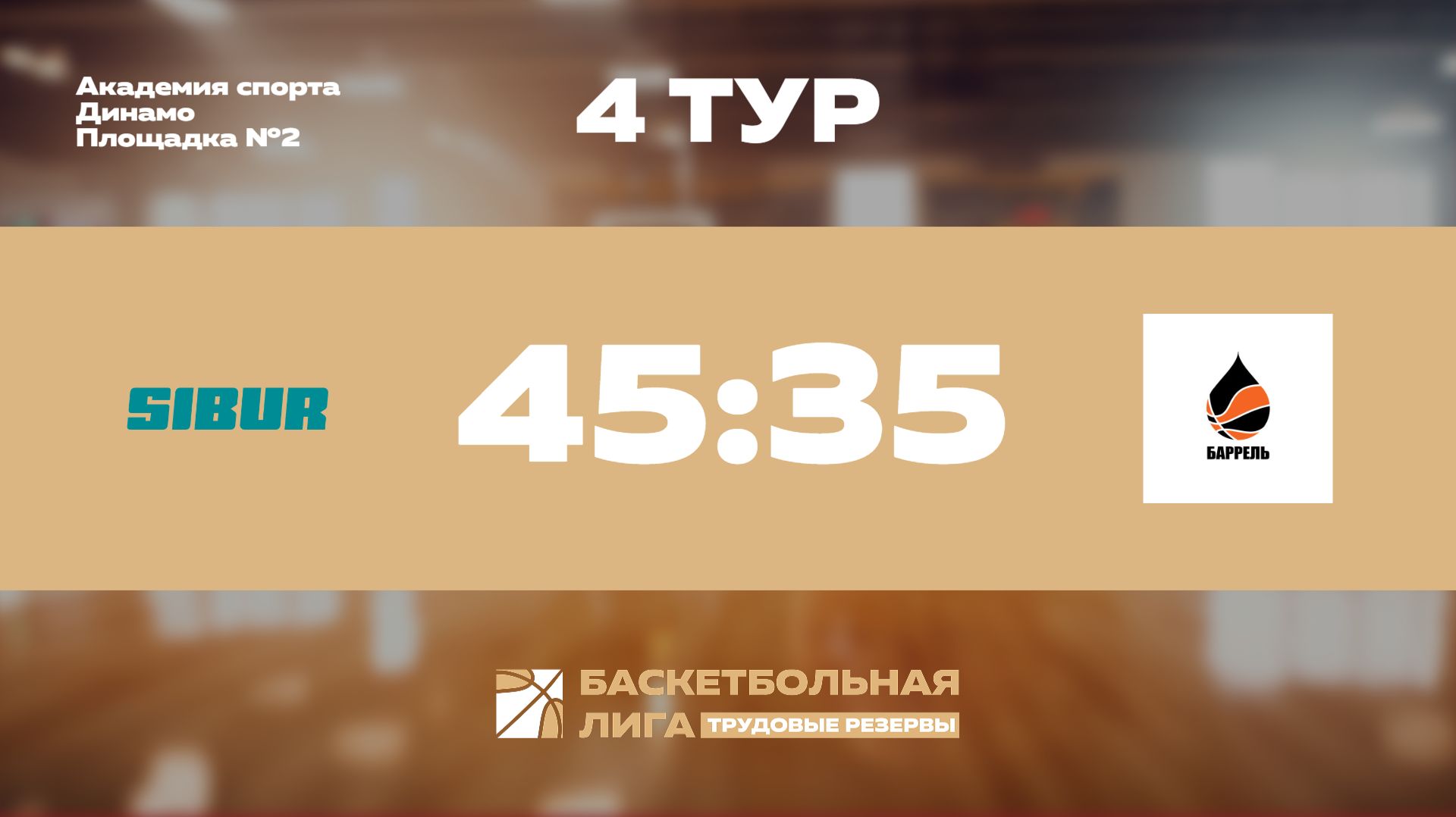 Обзор  4 тур  СИБУР - Баррель