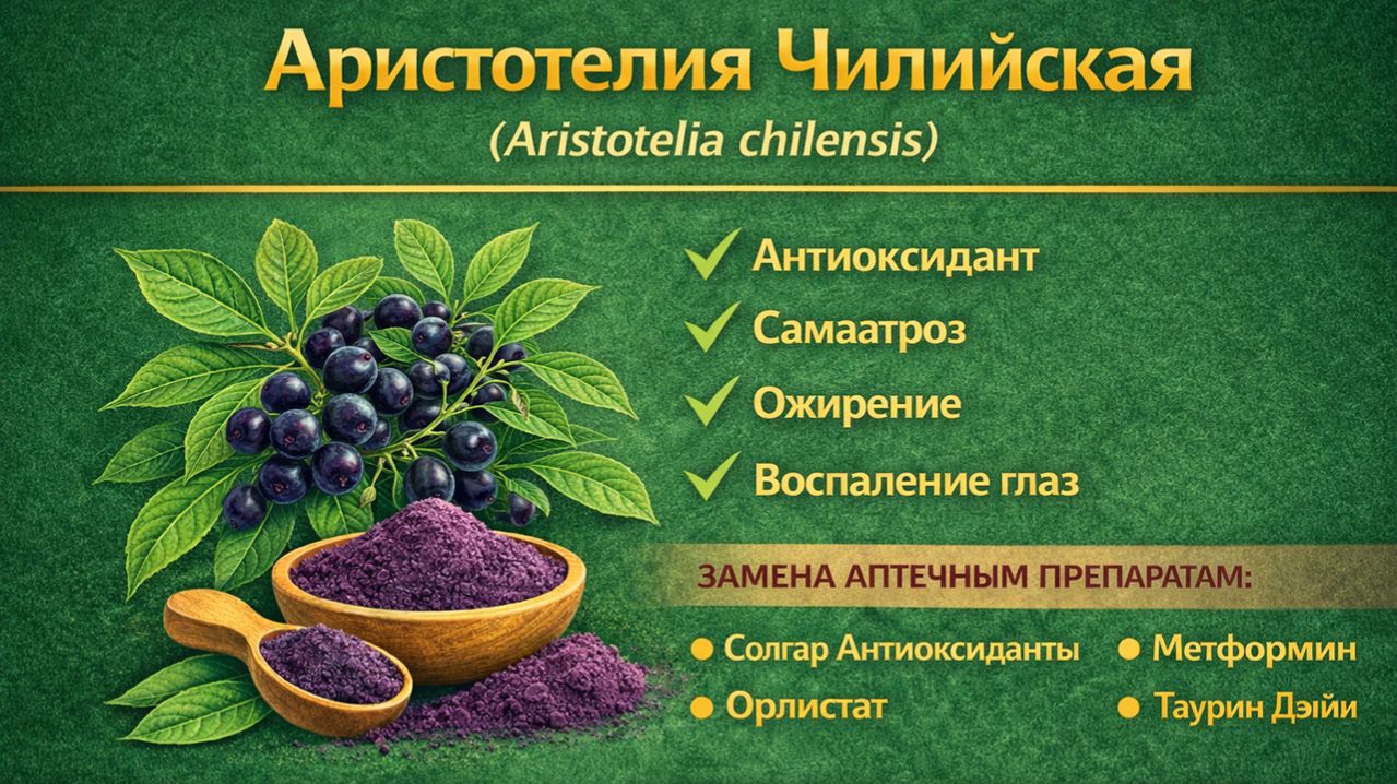 Аристотелия Чилийская (Aristotelia Chilensis). Порошок