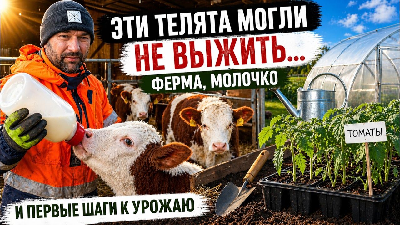 Эти телята могли не выжить Ферма молочко и первые шаги к урожаю