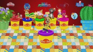 Мультики учим цвета, Барбоскини, говорящий том, герои в масках, спрятаны в стаканчиках плей до