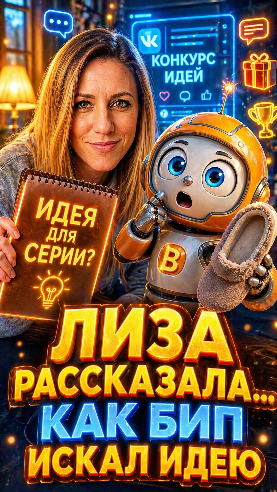 Лиза рассказала, как Бип советовался с тапком 😂 #роботбип #shorts