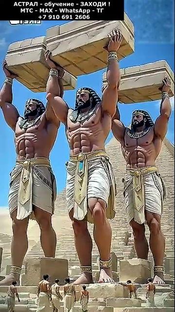 Строительство египетских пирамид. Древний Мир. Красиво. Нейросеть. ИИ #древний #мир #красиво #ии