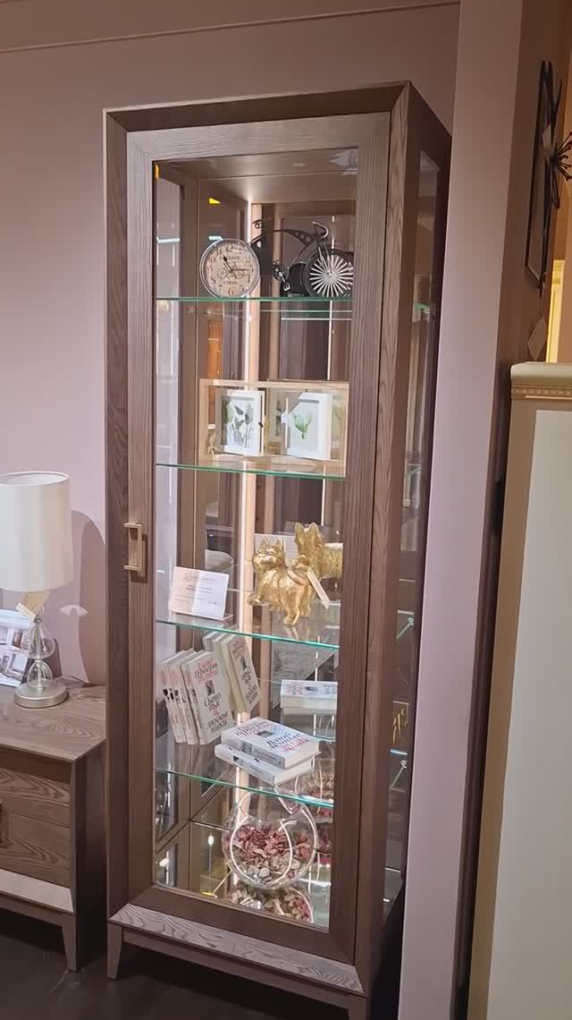 Шкаф для посуды однодверный правый Модена орех Мокко