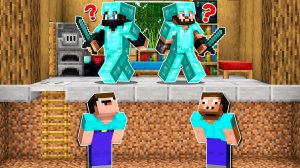 НУБ И ПРО СПРЯТАЛИСЬ В ТАЙНИКЕ ОТ ОХОТНИКОВ МАЙНКРАФТ ! НУБИК ПРЯТКИ И ТРОЛЛИНГ ЛОВУШКА MINECRAFT!