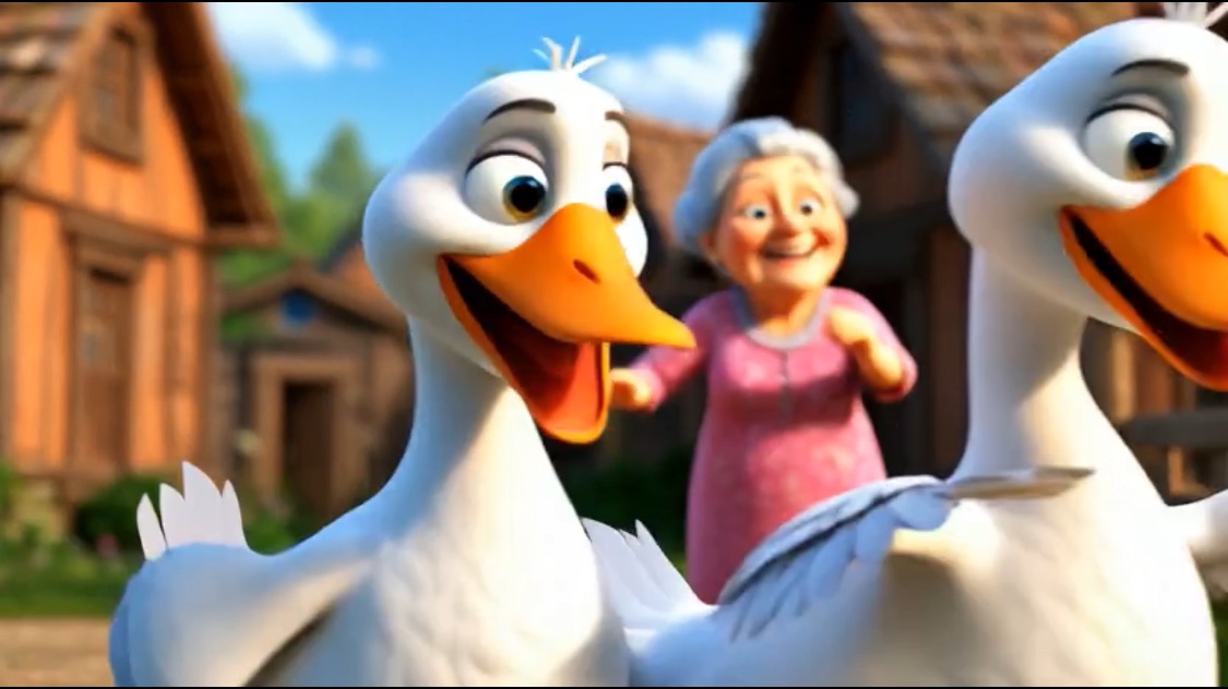 Два весёлых гуся