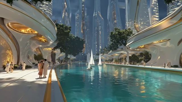 Город будущего. Видео от ИИ.