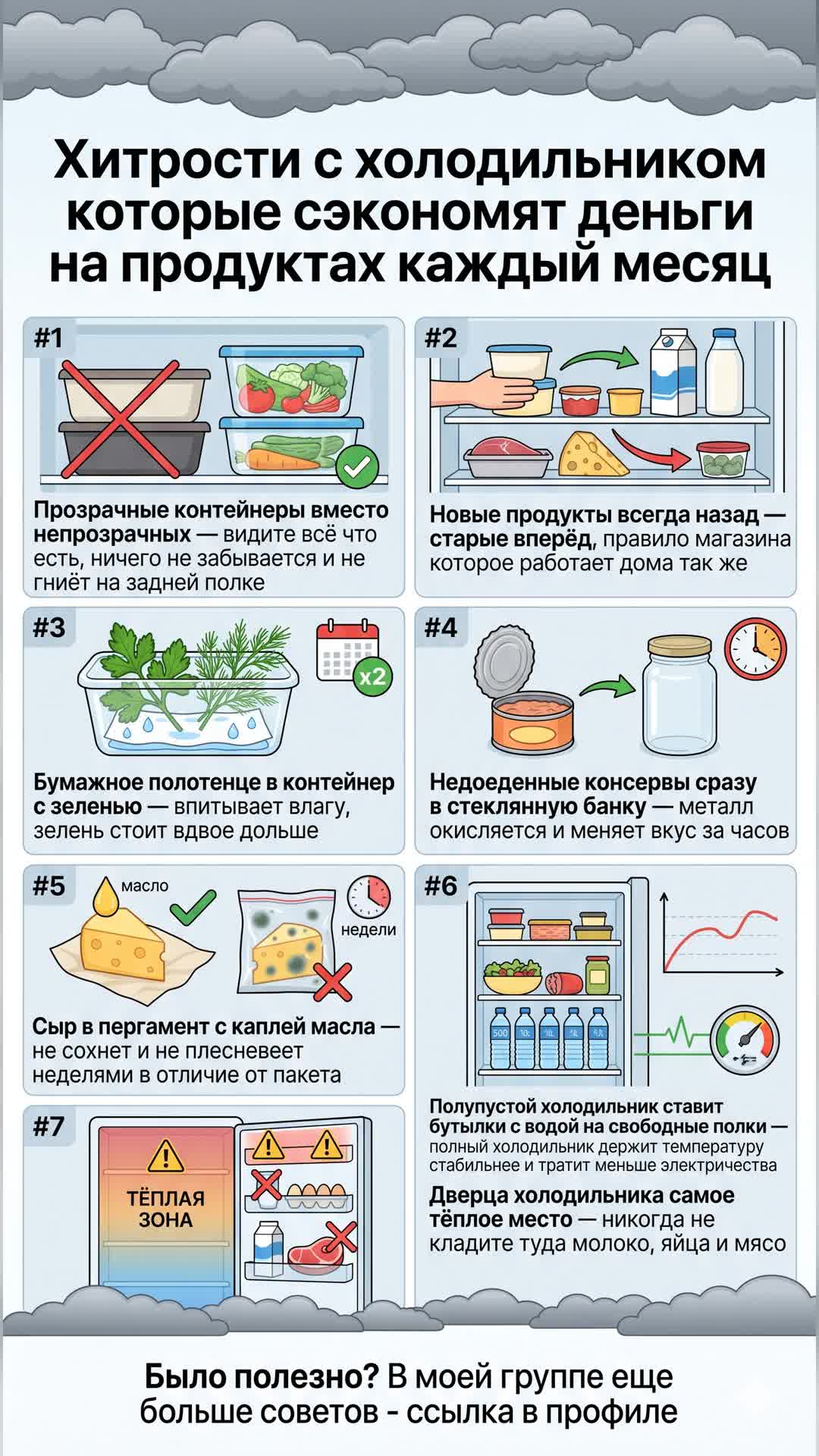 Как сэкономить на продуктах: советы для холодильника