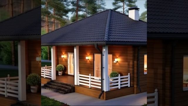 4‑скатная кровля + терраса из двойного бруса = идеальный дом! Смотрим проект