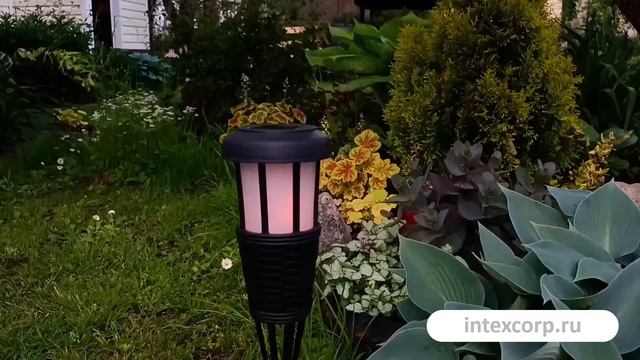 Садовый фонарь на солнечной батарее Solar НИИГАТА, 12 желтых мини LED-огней, чёрный, CX2000310