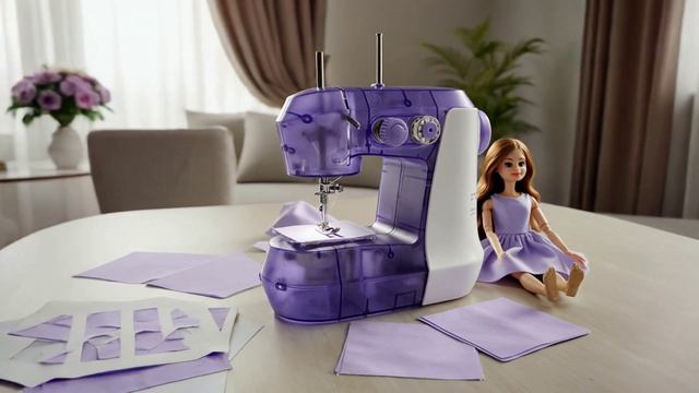 Бытовая мини швейная машина D717 цв. фиолетовый