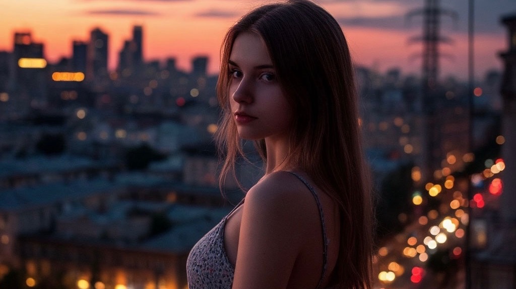 The evening fell on the city