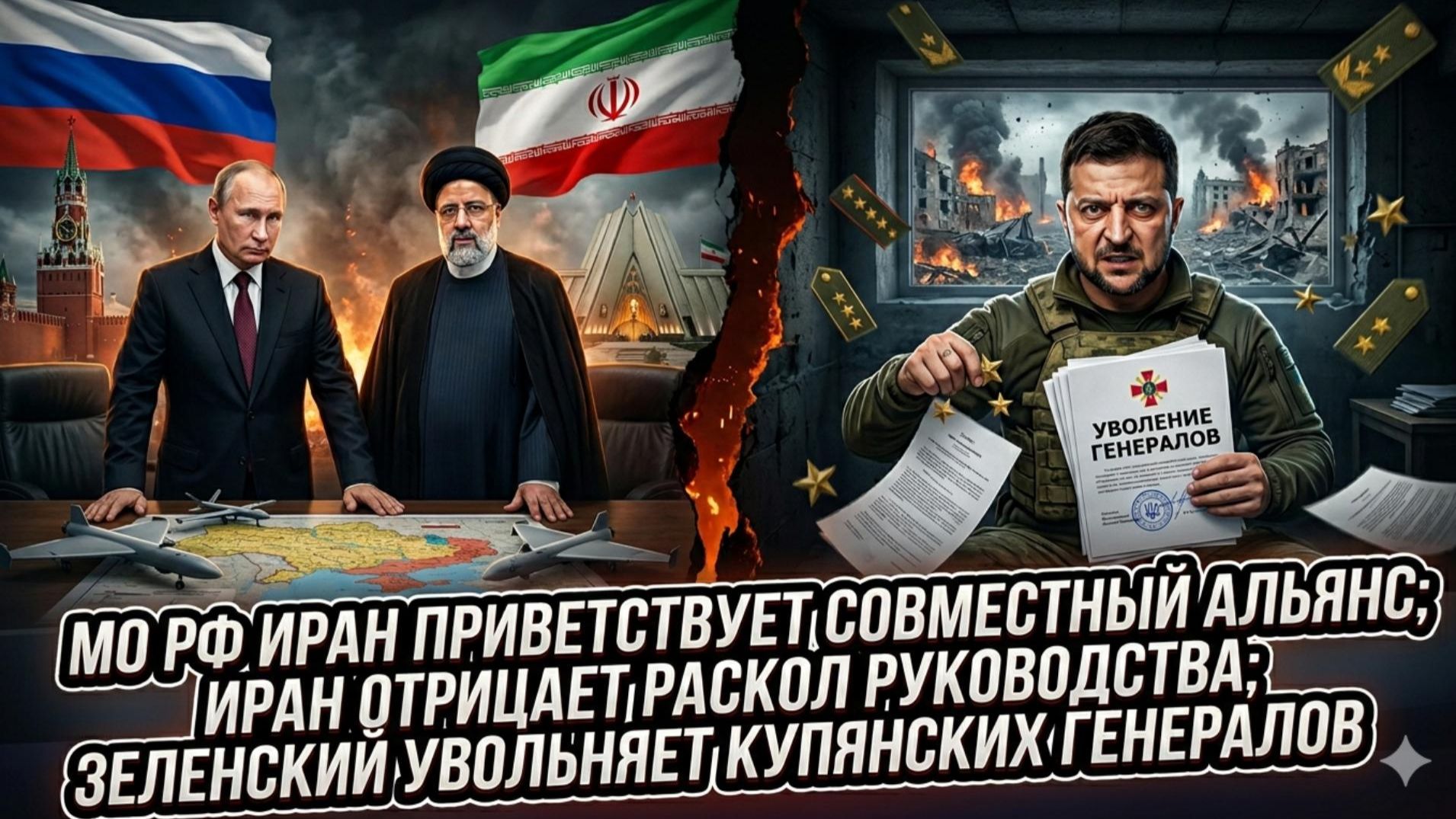 ⚡Меркурис | Альянс РФ-Иран, Иран отрицает раскол в руководстве, Зеленский увольняет генералов.