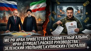⚡Меркурис | Альянс РФ-Иран, Иран отрицает раскол в руководстве, Зеленский увольняет генералов.
