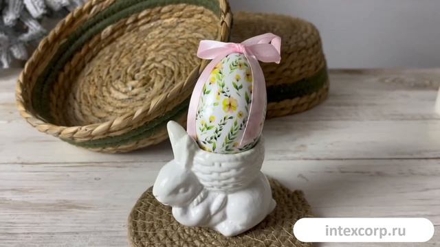 Подставка для яйца БЕЛЫЙ КРОЛИК ХВИТТИ керамика 8х7 см ALX119200-1