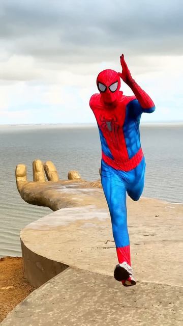 Spider-Man is rushing to the rescue #spiderman