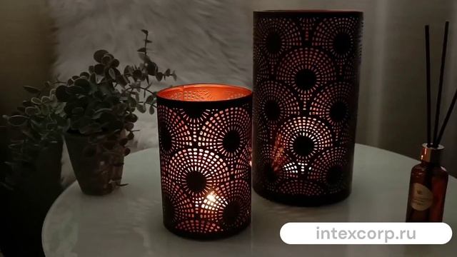 Подсвечник АЖУРНАЯ ФАНТАЗИЯ модель 2 металлический 23 см A98023070-2