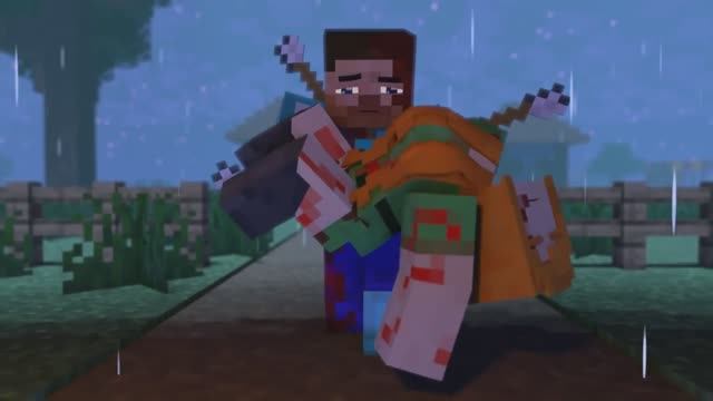 Жизнь Стива и Алекса в Minecraft _ Два брата _очень  грустная история , часть 2