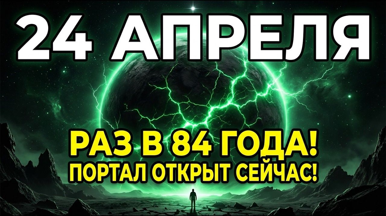24 АПРЕЛЯ 22:00 — то, что происходит РАЗ В 84 ГОДА. Три знака получат прорыв ❤️