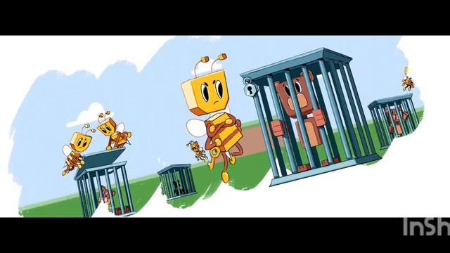 играю на пианино А на фоне игра супер Медведь приключения (перевод на русский язык)