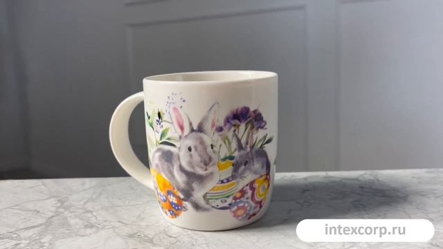 Фарфоровая чашка КРОЛИКИ И КРАШЕНКИ, 370 мл, Q75600580-2