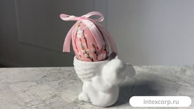 Подставка для яйца БЕЛЫЙ КРОЛИК ВАЛЬКЕ керамика 8х7 см ALX119200-3