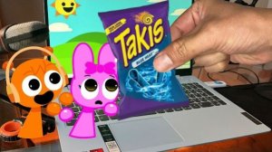 СПРУНКИ: ЗАБАВНЫЙ МУЛЬТИК /ПИНКИ И ОРЕН  ХОТЯТ СЪЕСТЬ ГОЛУБОЙ ТАКИС!