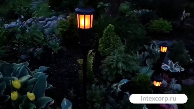 Садовый фонарь на солнечной батарее Solar НИИГАТА, 12 желтых мини LED-огней, чёрный, CX2000320