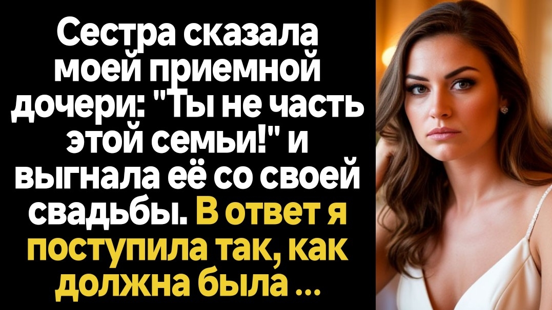 ИСТОРИИ ИЗ ЖИЗНИ/Сестра сказала моёй приёмной дочери, что она не часть нашей семьи