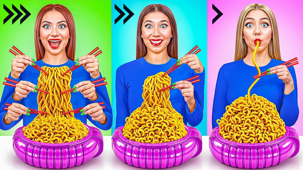 Быстрая Средняя или Медленная Скорость Еды Челлендж # Битвы с Едой от Bubba DO Challenge