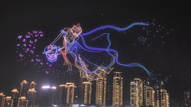 Чунцин Китай шоу дронов