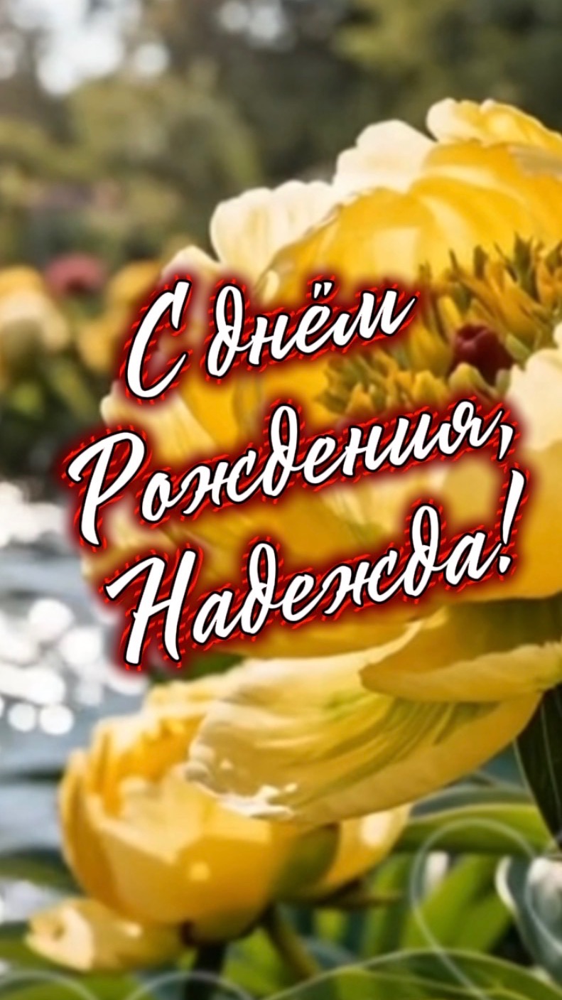 С днём рождения, Надежда! Поздравление и песня для Надежды