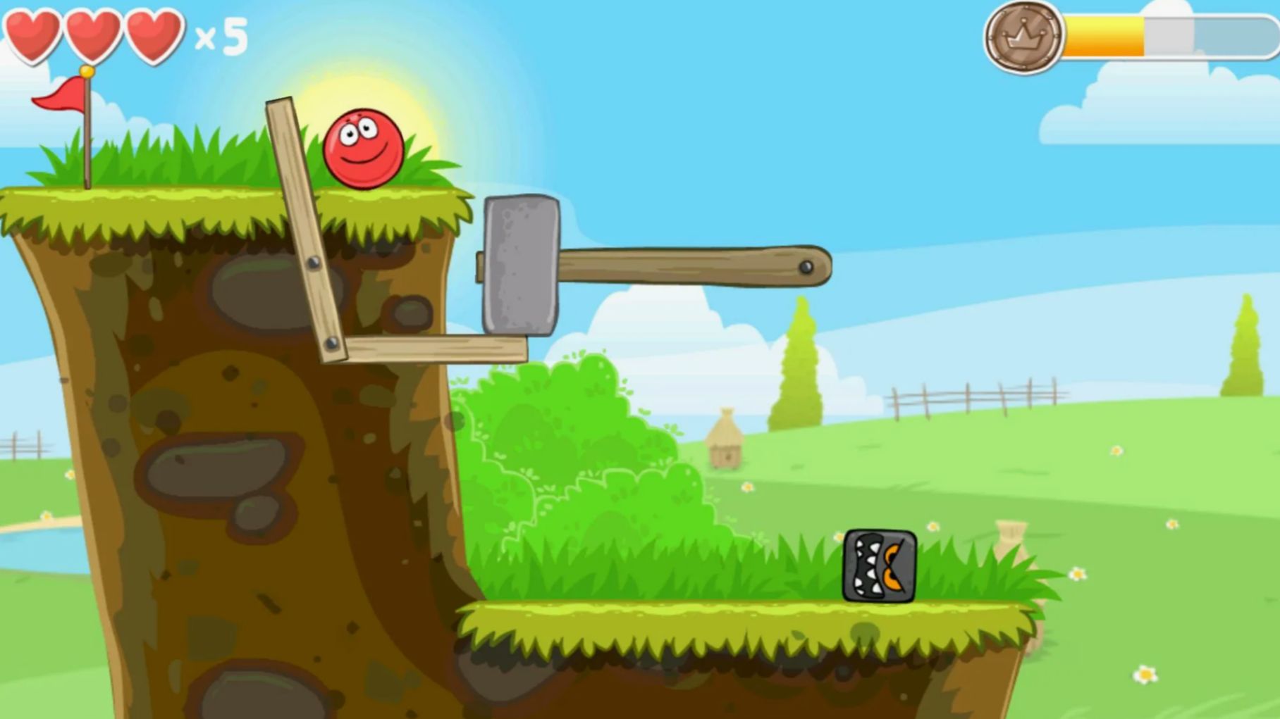 КРАСНЫЙ ШАР против Черного квадрата🔥 Игра про Red Ball 4! ПОГНАЛИ!!