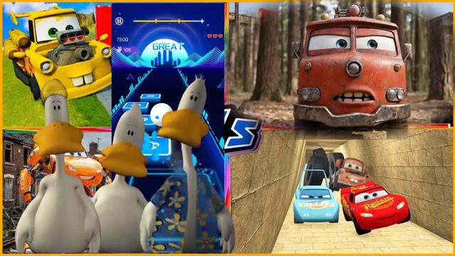 McQueen & Cars против роботов Окончательная схватка! Плитка Хоп