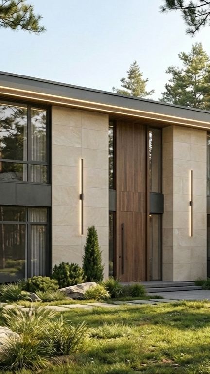 Двухэтажный дом с бассейном