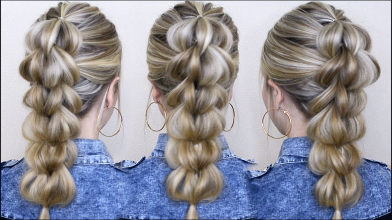 Французская 3Д коса из резинок самой себе! Праздничная прическа. Урок для начинающих