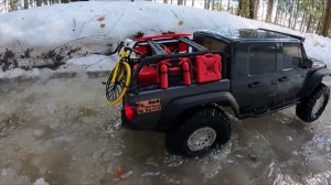 Газель 4x4 и Jeep по снегу. RC cars