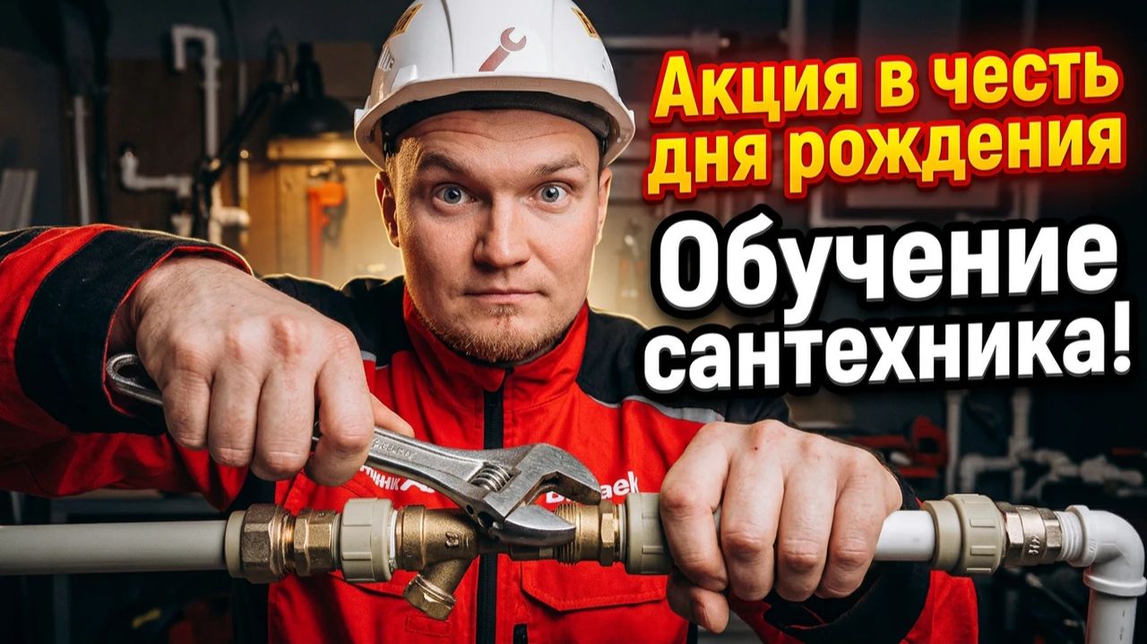 Акция на все, в честь дня рождения! – Сантехник обучение / Курсы сантехника / обучение котлы с нуля!