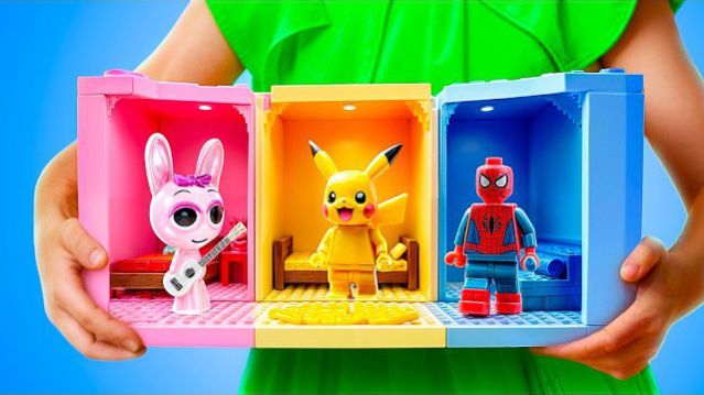 Мы Построили Секретную Комнату из Лего! Комнаты Одного Цвета Челлендж!