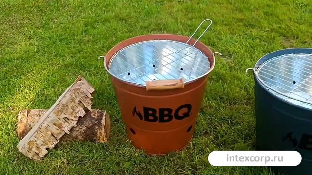 Портативный гриль на углях ВЕДЁРКО БАРБЕКЮ металл оранжевый 27 см C83000070