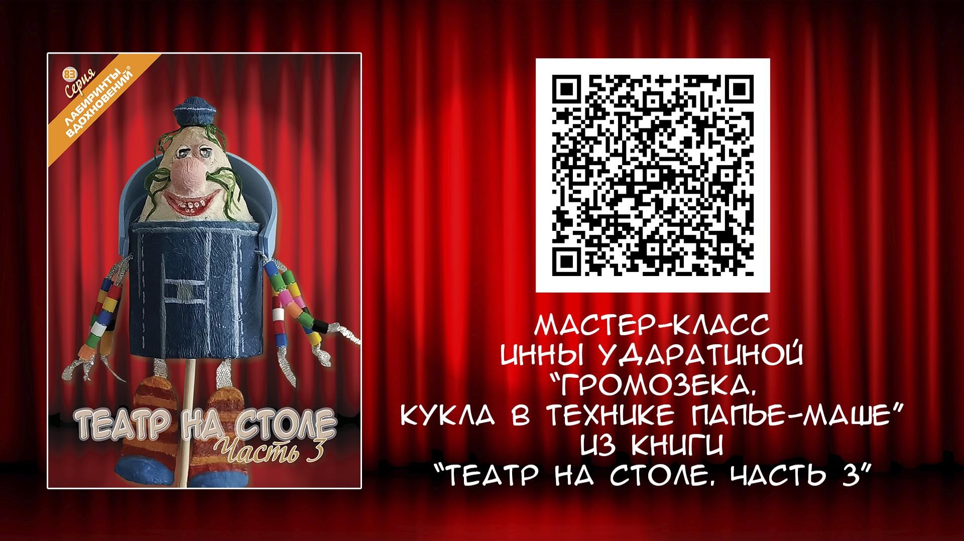 Мастер-класс Инны Ударатиной «Громозека Кукла в технике папье-маше» из книги Театр на столе.Часть 3