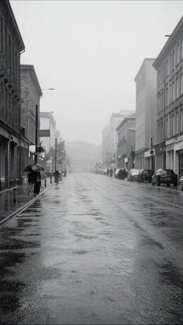 Туманная улица под дождем #погода #город #дождь